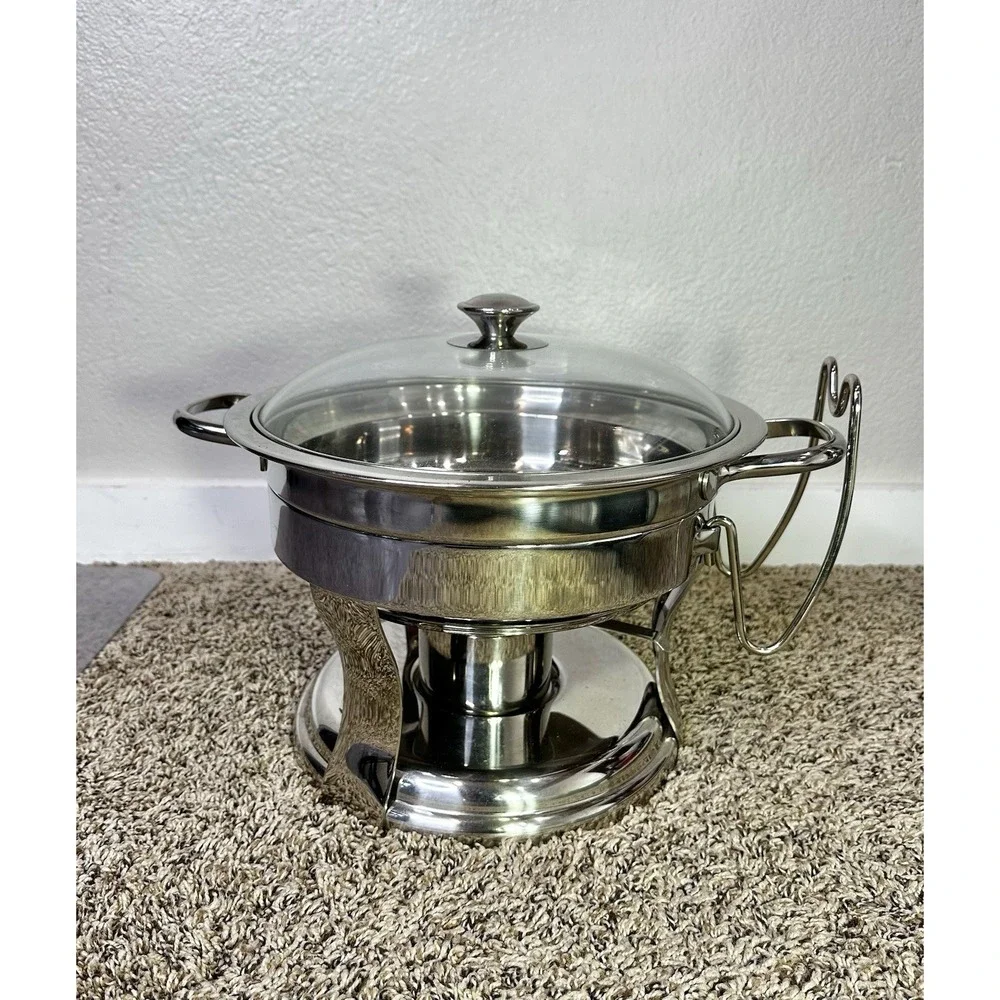 Professional Quality Chafing Dish Pot 4-Quart Stainless Steel